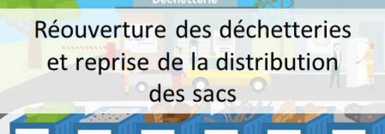 Réouverture des déchetteries – distribution des sacs