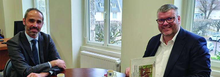 Christophe Le Dorven en visite à Lèves